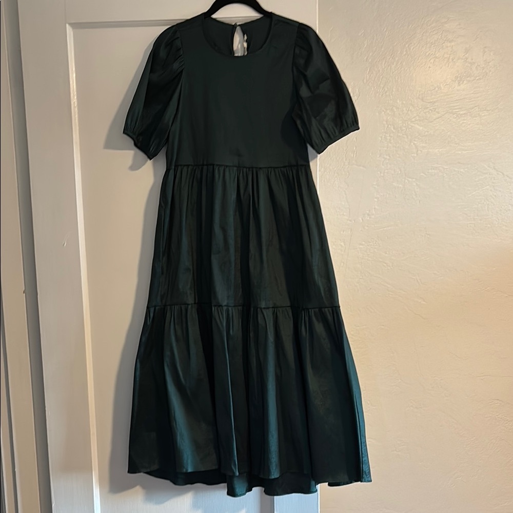 Ali Golden Iridescent Tiered Dress